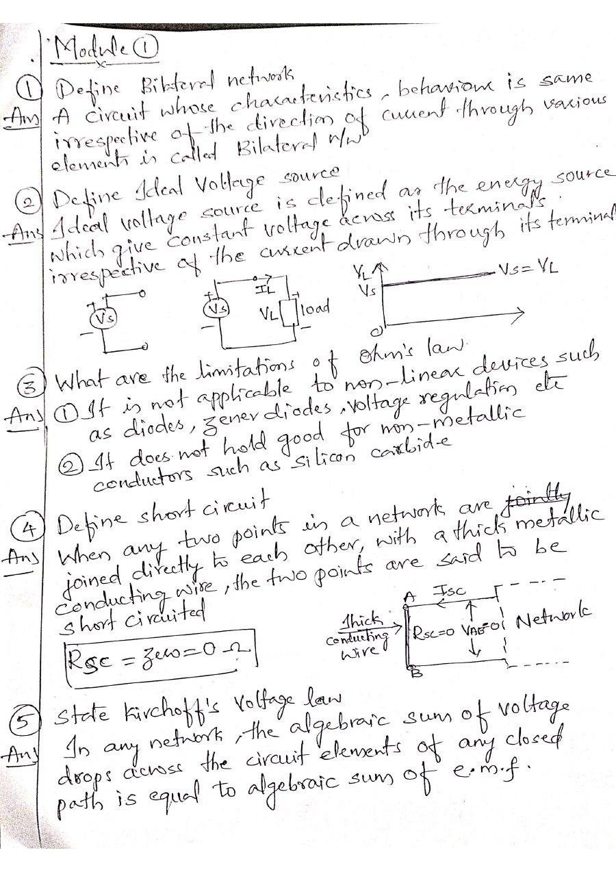 First page preview of Network Analysis Module 1