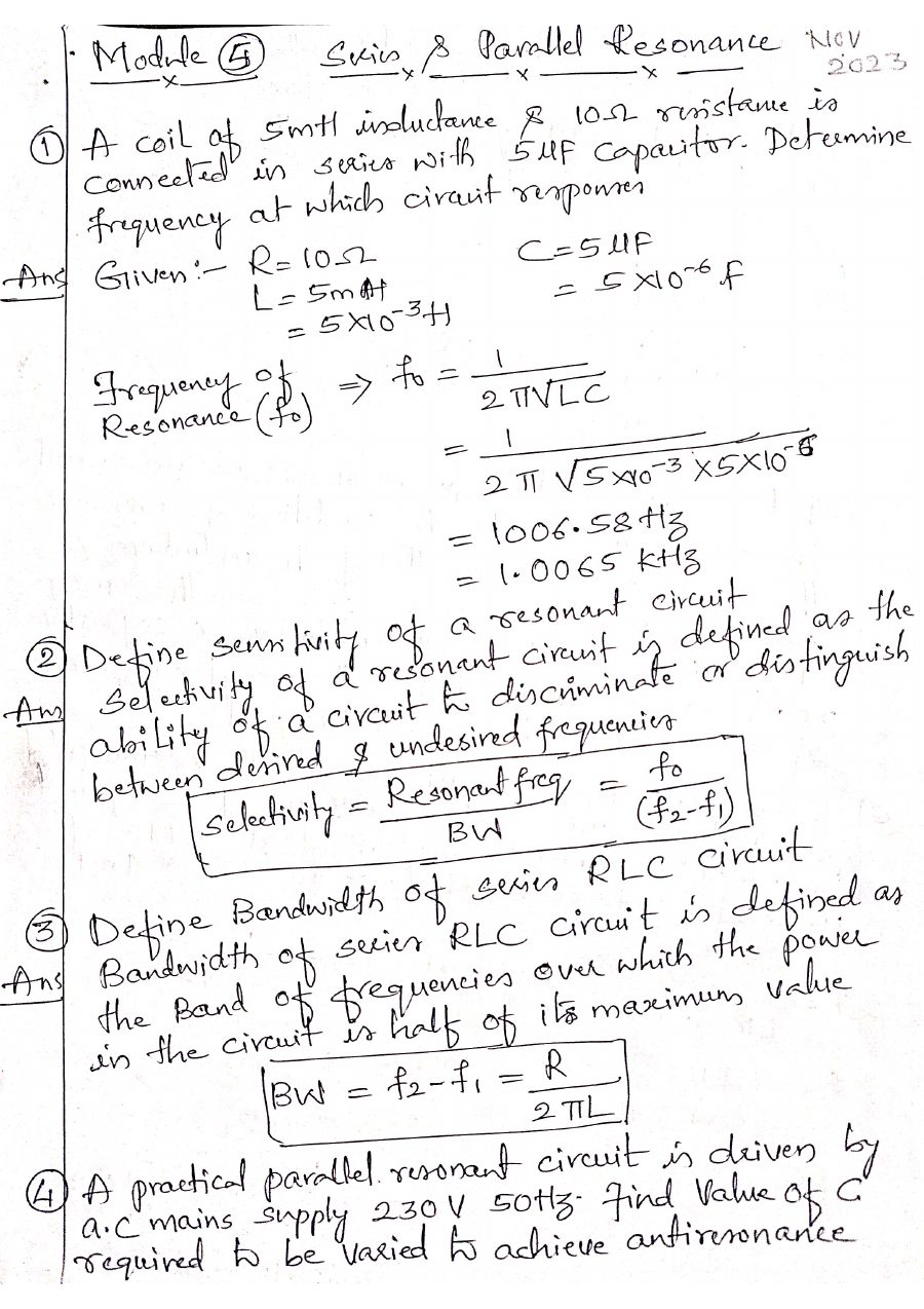 First page preview of Network Analysis Module 5
