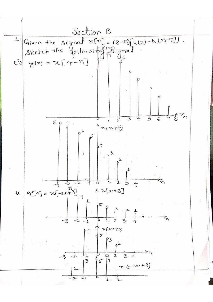 First page preview of Signal Transformations Task 1