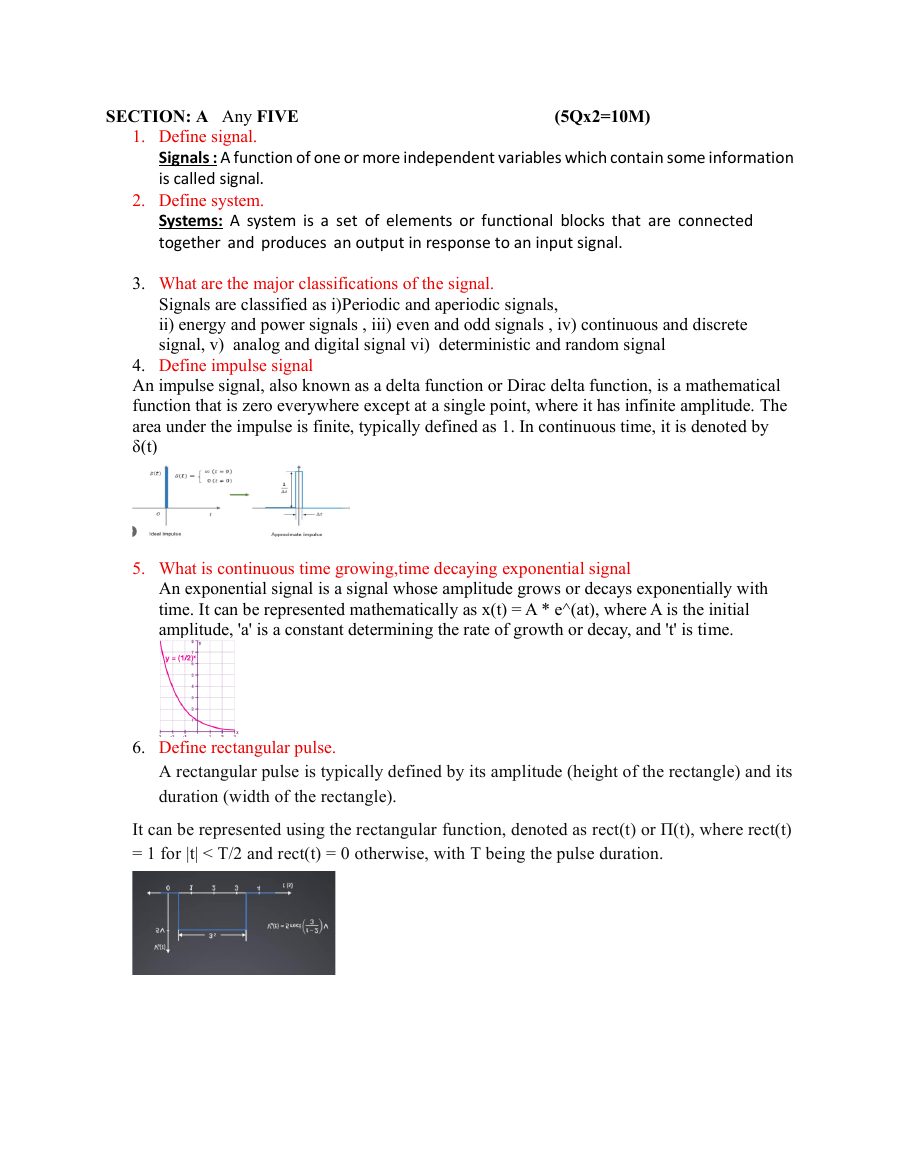 First page preview of Signals and Systems Task 2