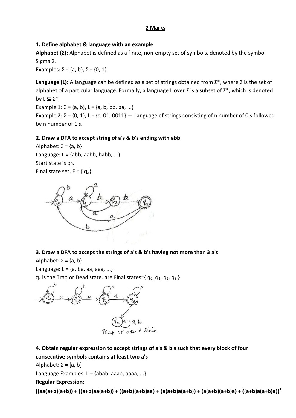 First page preview of the FAFL 1st Internal PDF
