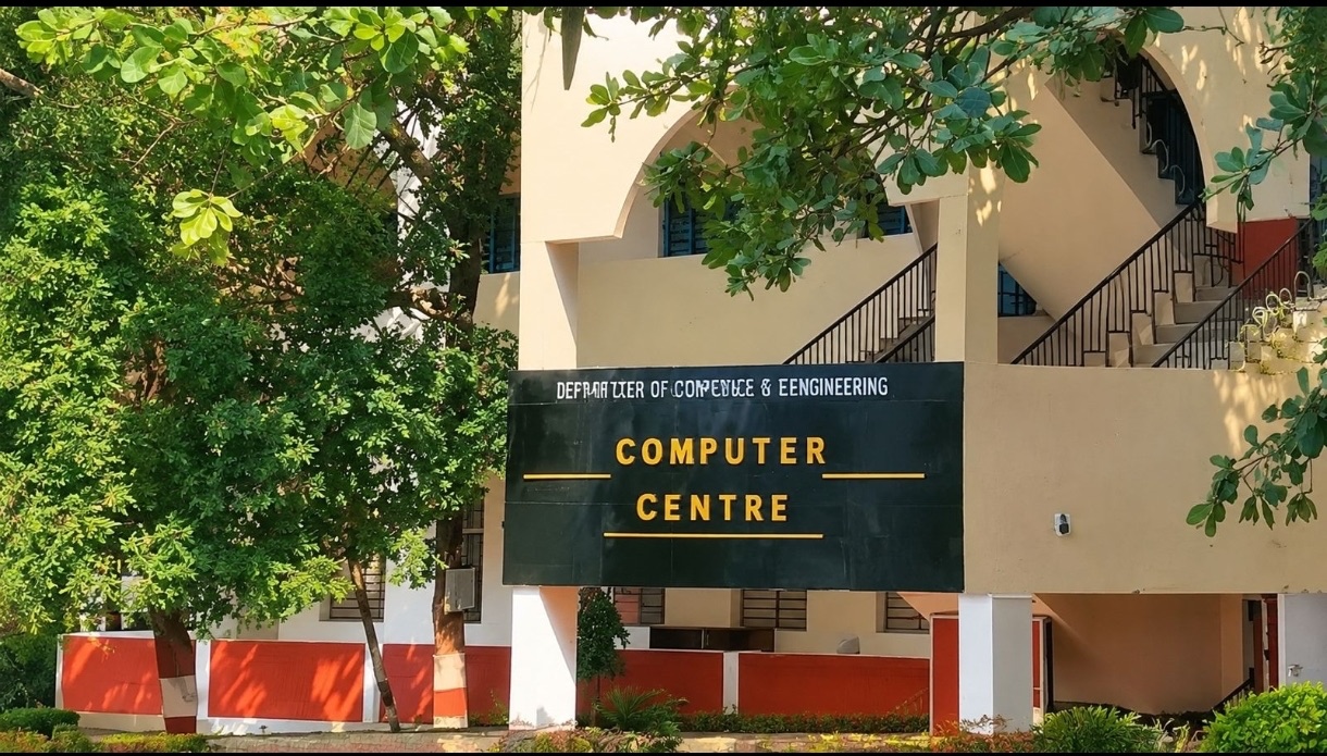 KBNU Computer Centre building and sign